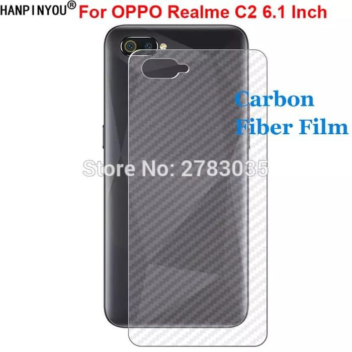 Oppo Realme C2 / A1k Skin Carbon Garskin Anti Gores Belakang