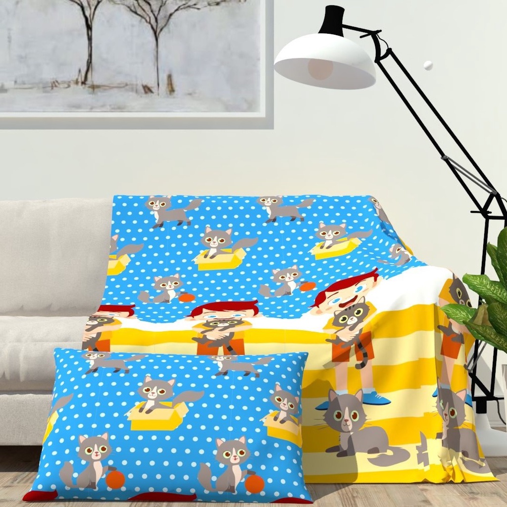 Endless Love Balmut (Bantal Selimut) - Bantal Travelling Motif Cat Boi