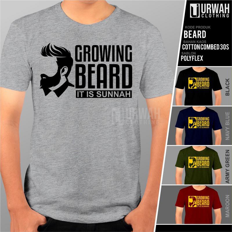Kaos baju Dakwah Islam muslim growing beard sunnah