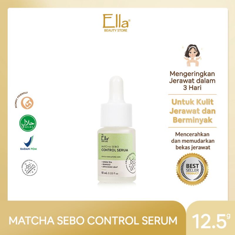 ELLA SKINCARE Matcha Sebo Serum Anti Jerawat