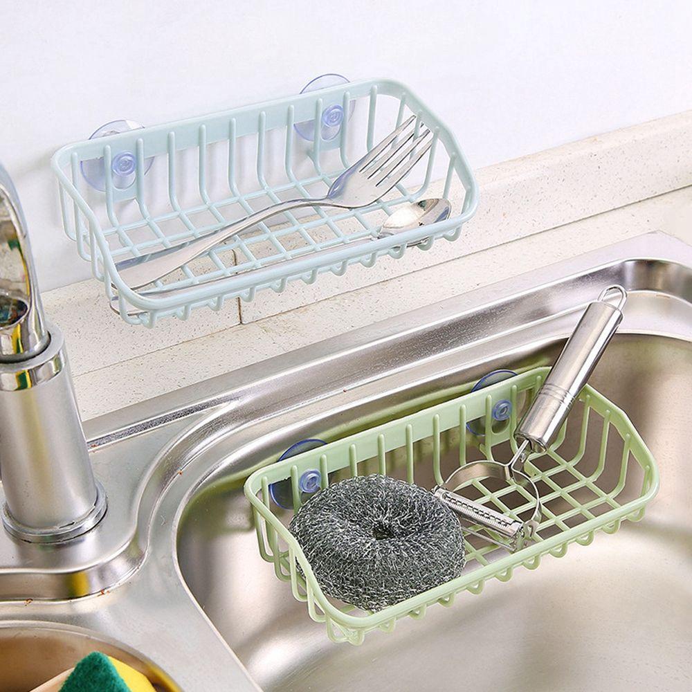 [Elegan] Rak Wastafel Suction Cup Multifungsi Tempat Sabun Cuci Piring Kamar Mandi Holders Drain Rack