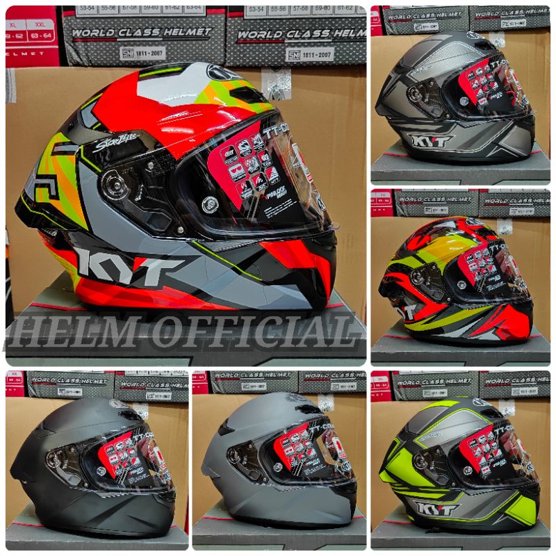 Helm Full Face Kyt TT Course Motif