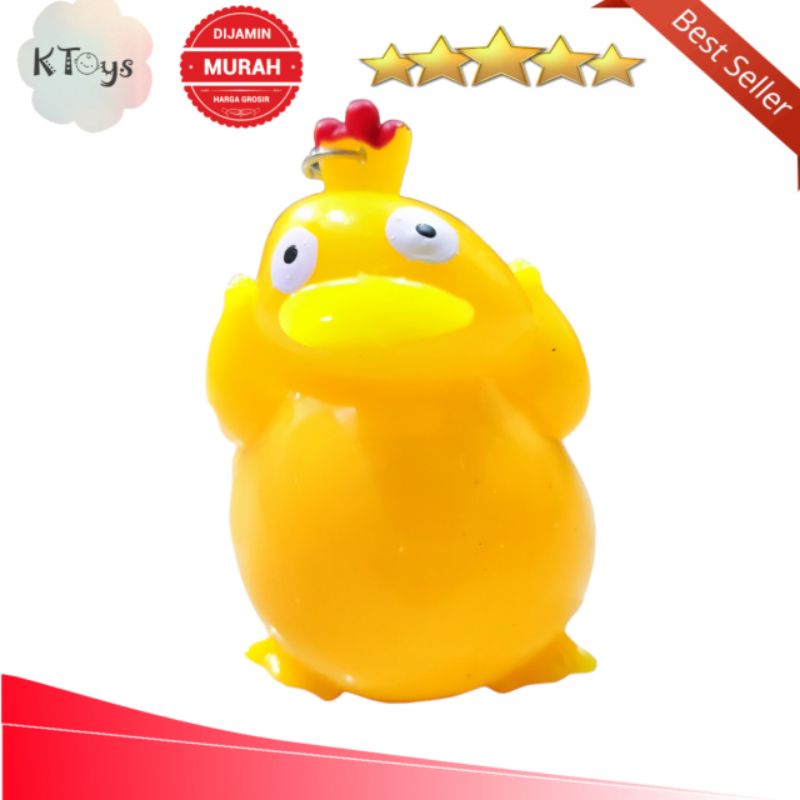 squishy gantungan kunci ayam bertelur