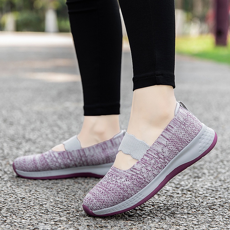 FOKU Sepatu Wanita Santai Sepatu Slip On Wanita Terbaru Sepatu Sneakers Wanita