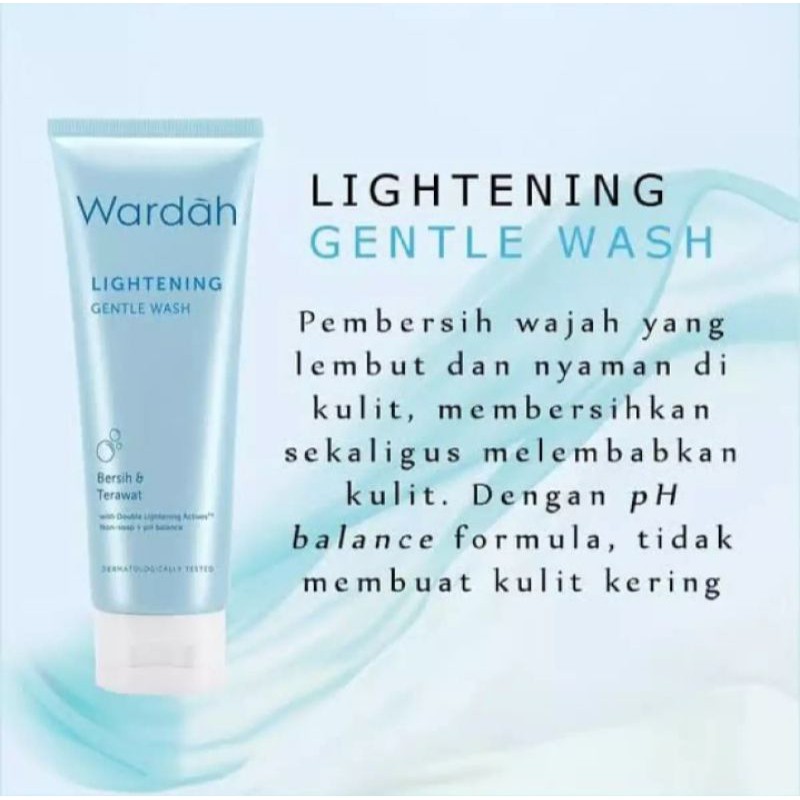 WARDAH LIGHTENING GENTLE WASH 60-100ml/ Wardah Face Wash/ face wash/wardah / bedak wardah/ sabunmuka