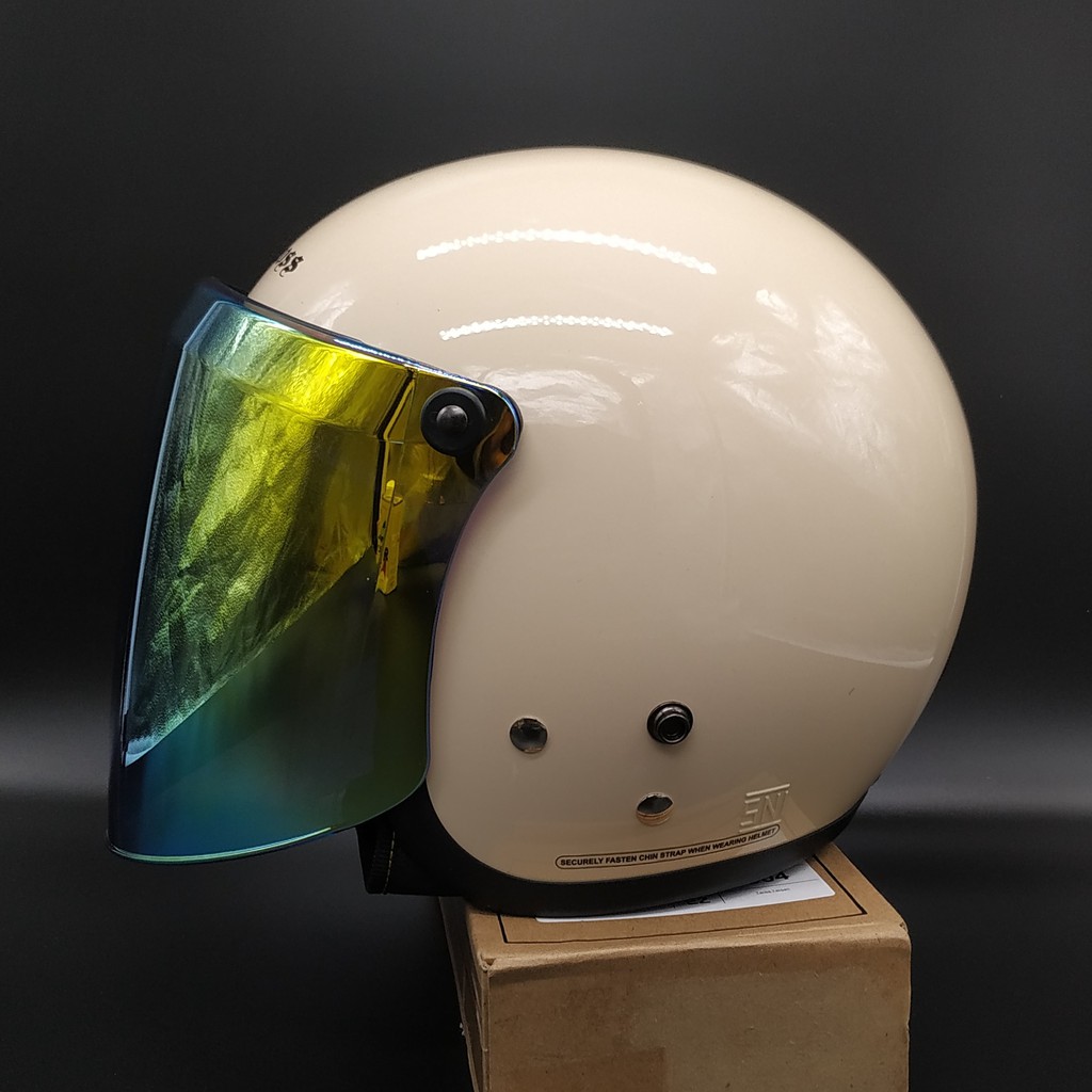 Helm Cargloss Retro Avorio Naiade - Kaca Snail Iridium