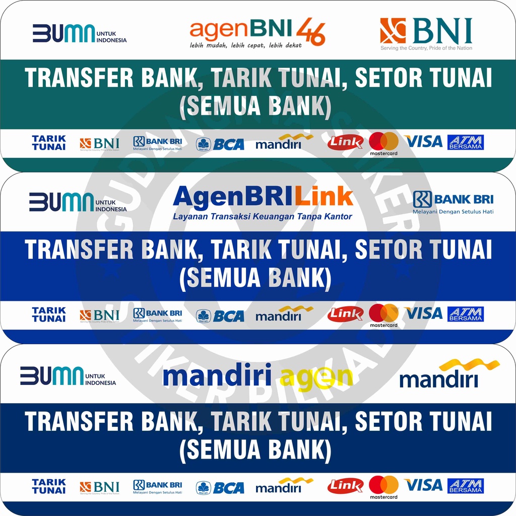 

STIKER VINYL AGEN SEMUA BANK (DIJUAL SATUAN)