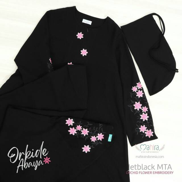 Orkide Abaya Mahira set jetblack