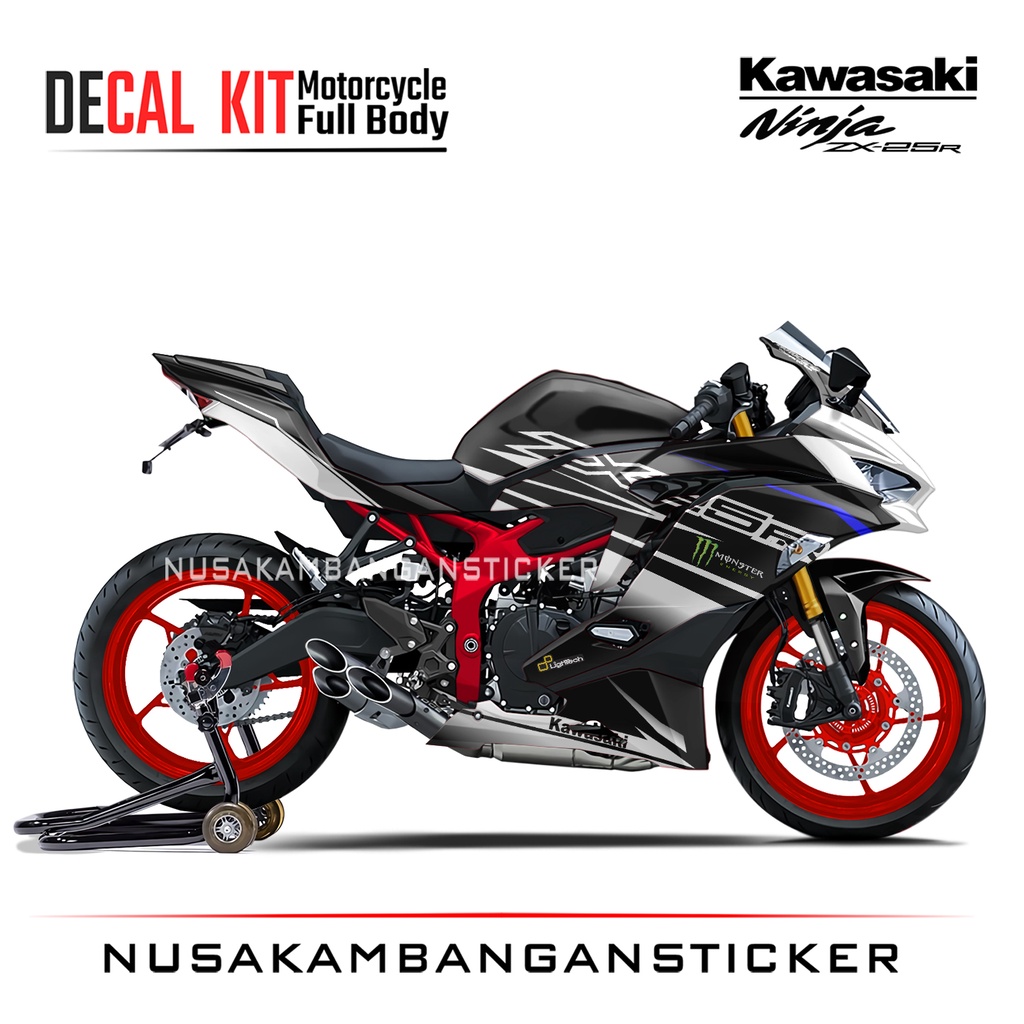 Stiker Ninja ZX25R Racing Hitam