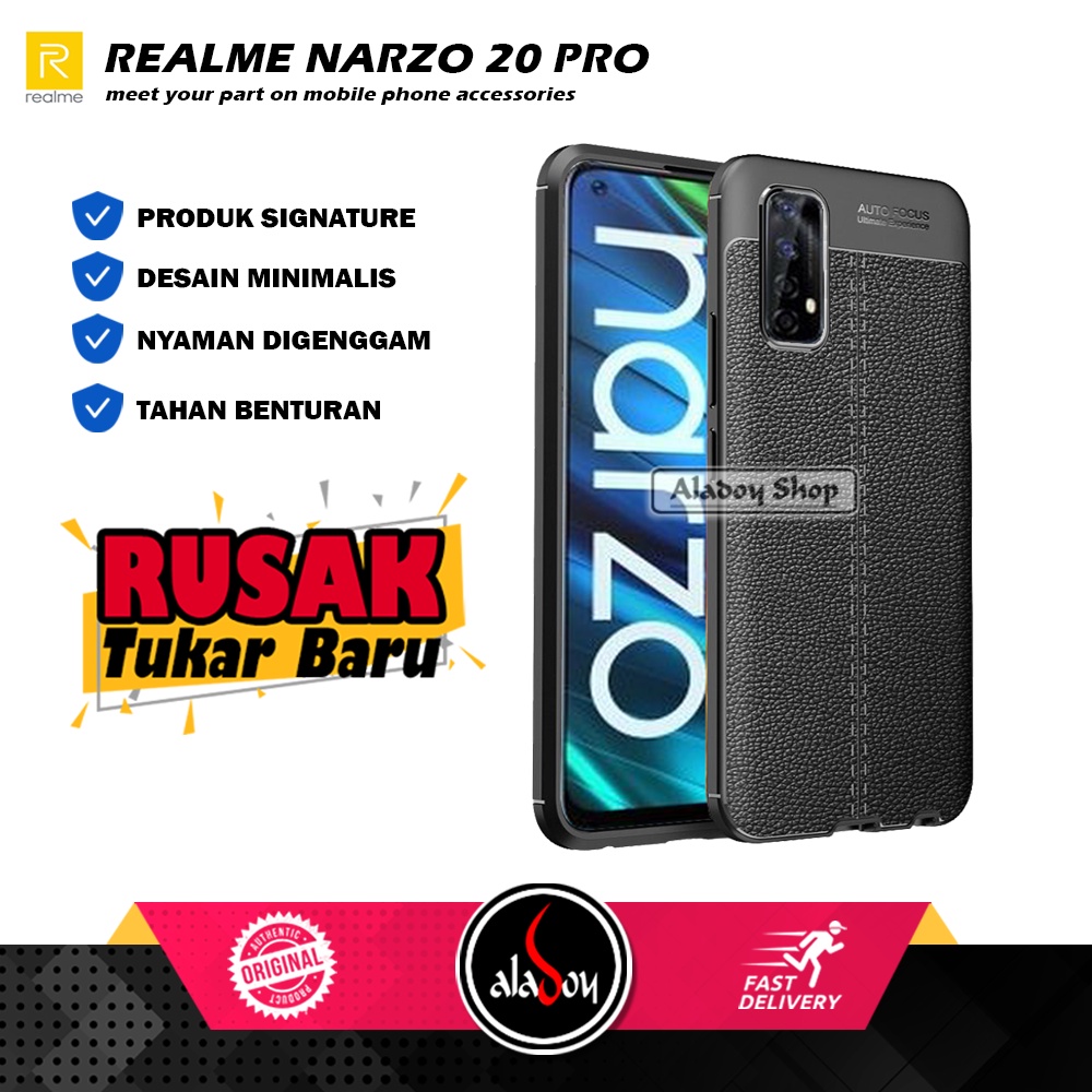 Case REALME NARZO 20 PRO Ultra Slim Auto Focus Leather Premium Softcase