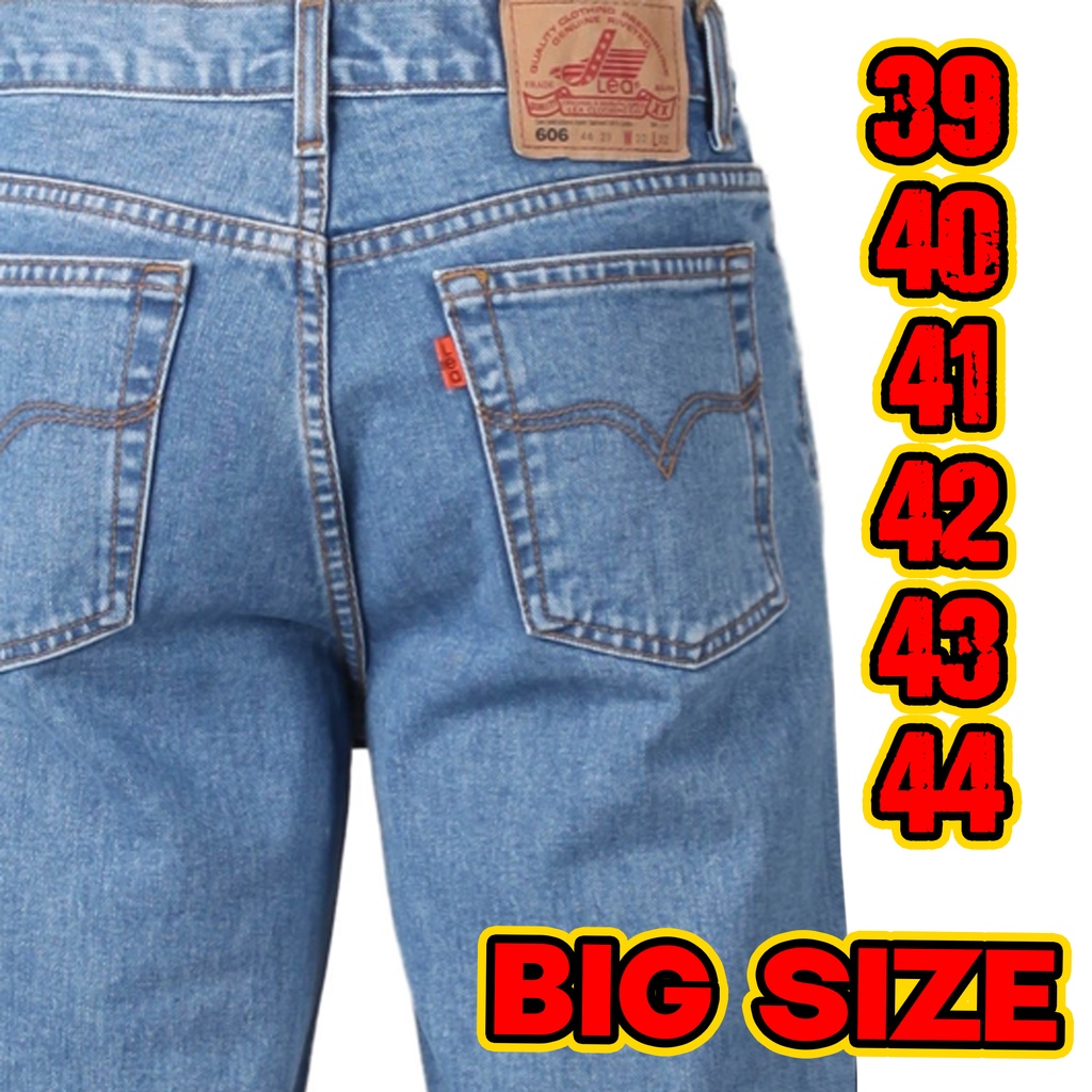 LEA 606 ORIGINAL JEANS JUMBO REGULER STANDART JINS PRIA ASLI