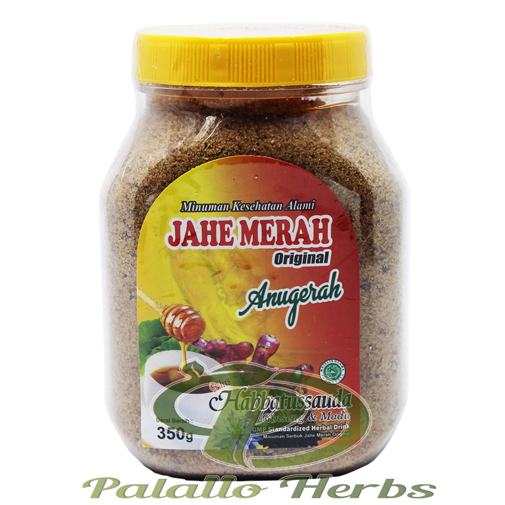 Jahe Merah Plus Habbatussauda ANUGERAH Kemasan TOPLES 350 Gr