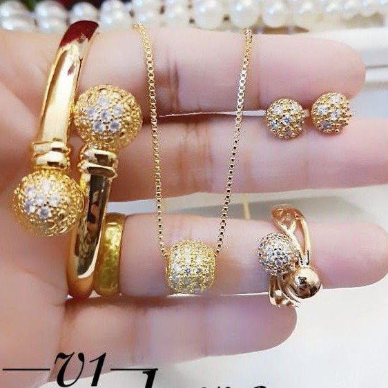 Xuping set perhiasan lapis emas 24k 2422l