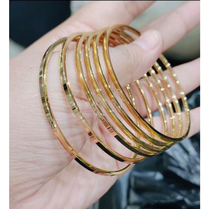 Gelang Keroncong Kuning Titanium set6