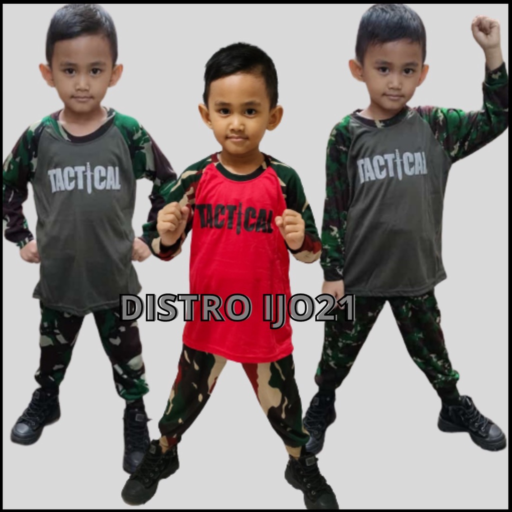 GROSIR KAOS ANAK TACTIKAL MURAH STELAN TRAINING ANAK TACTIKAL LORENG