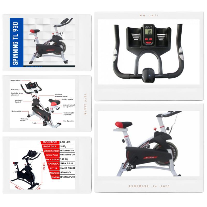 sepeda statis spinning bike tl 930