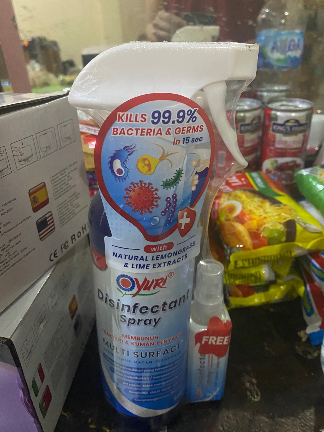 Disinfectant Desinfektan Desinfectant Yuri Spray Semprot 500ml (gojeg/grab/instnt Kurir Only)