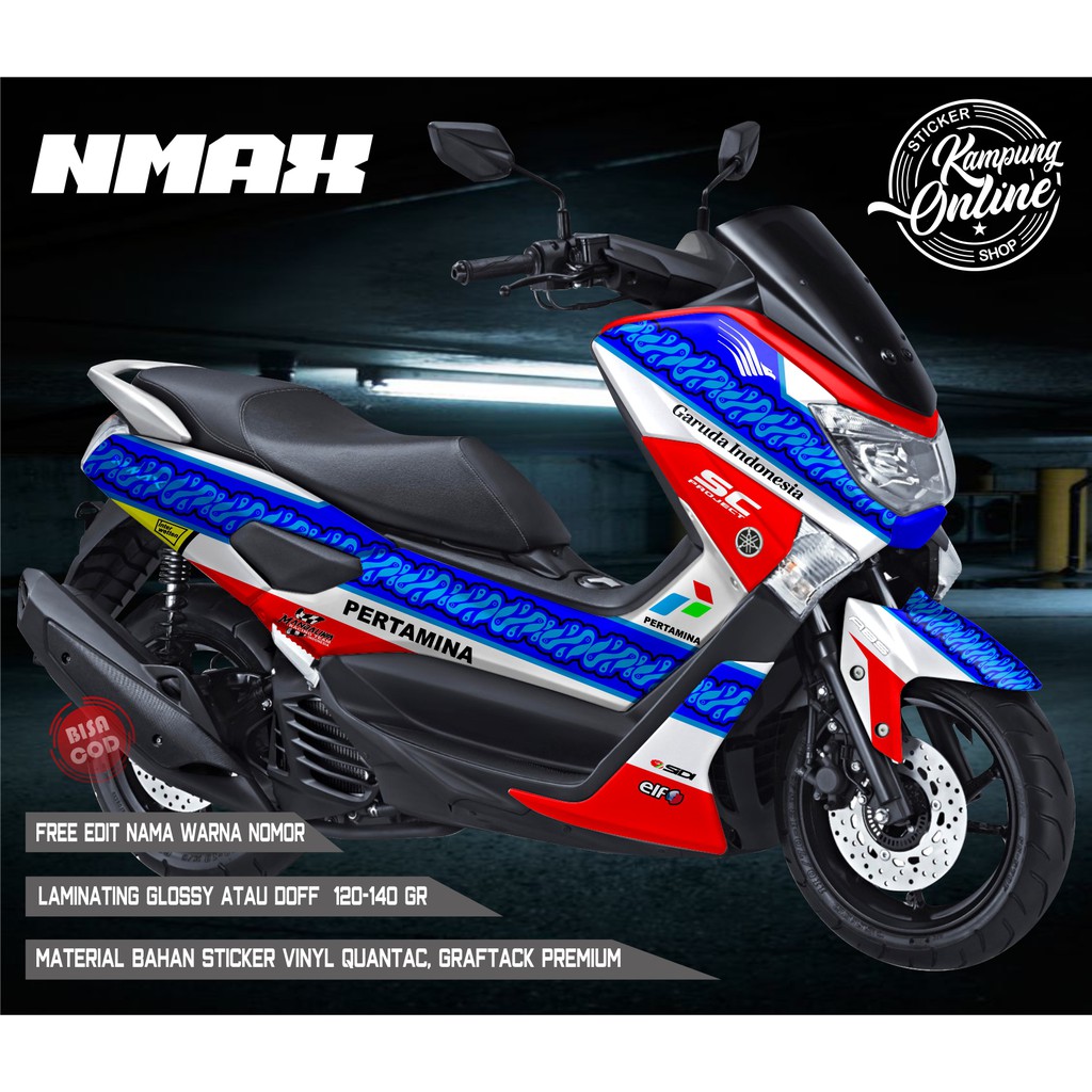 DECAL STIKER NMAX LAMA STICKER FULLBODY STRIPING VARIASI MANDALIKA