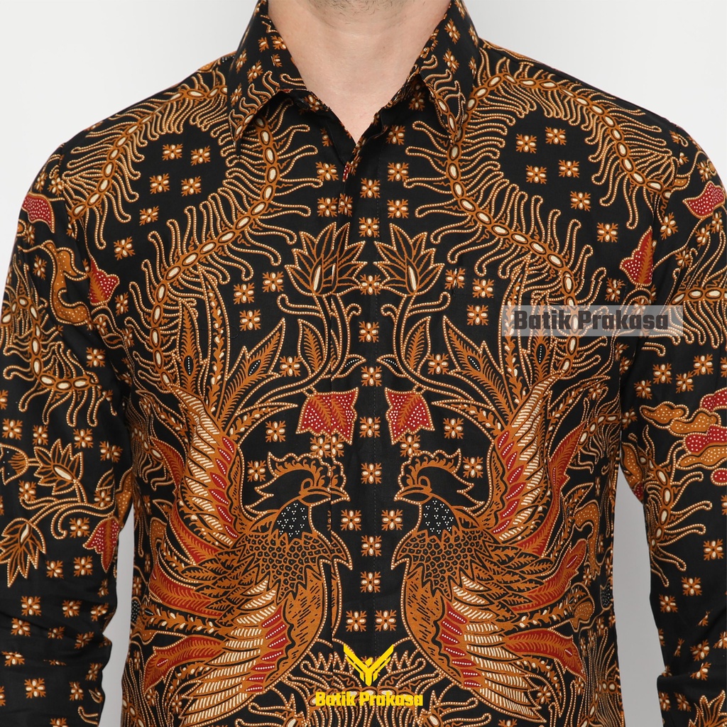 Kemeja Batik Prakasa Motif Dewandaru Slimfit Lengan Panjang Batik Solo