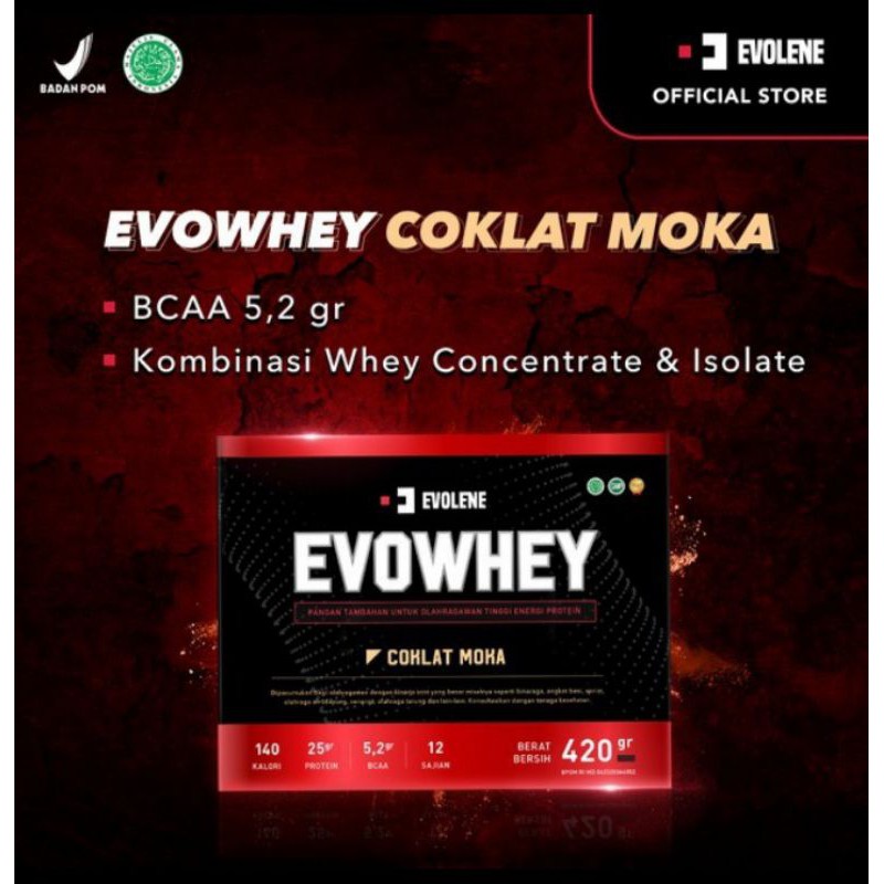 EVOLENE EVOWHEY WHEY PROTEIN ISI 12 SACHET EVOLENE WHEY PROTEIN BPOM