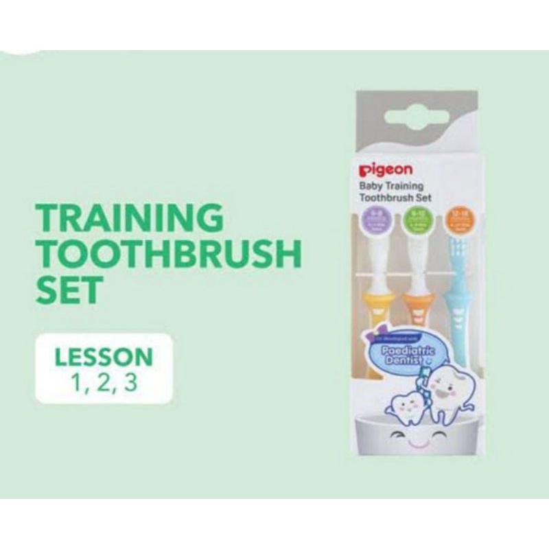 Pigeon Baby Training Tooth Brush Lesson 1 2 3