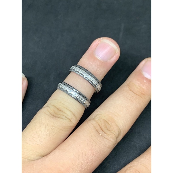 cincin emas asli kdr 750 UBS gold mas putih campuran black series