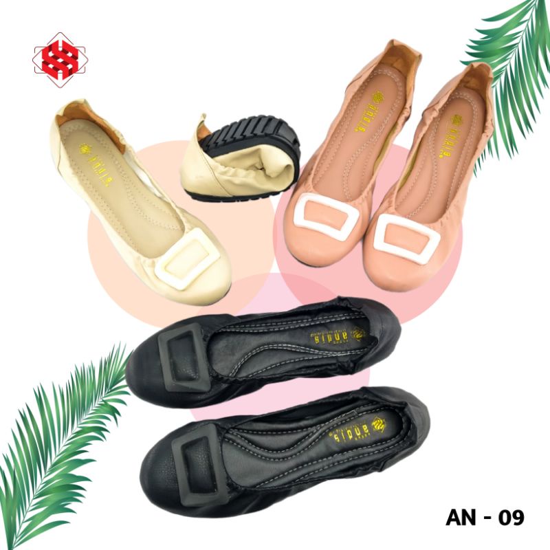 ANDIS Sepatu Flat Shoes Sol Karet Bisa dilipat ROLLY AN09