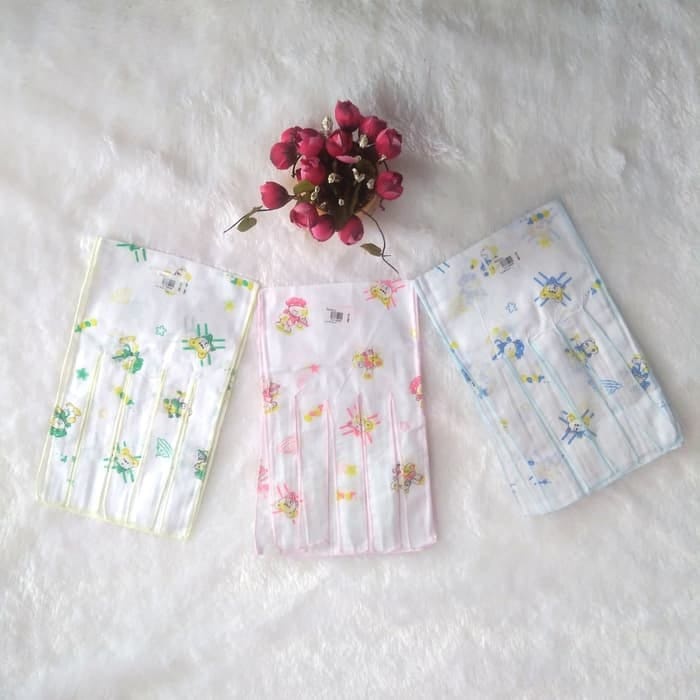 Gurita Ikat Bayi NB 12pc Putih Motif Mahkota Halus