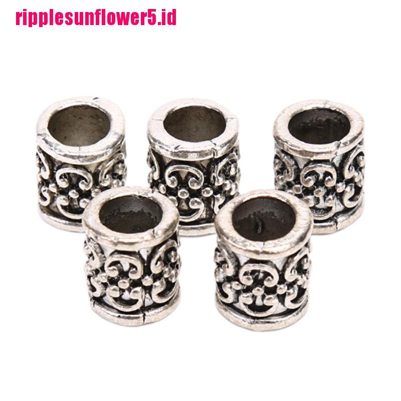 5pcs / set Cincin Rambut Kepang Gimbal Bahan Alloy Gaya Retro