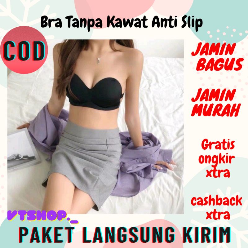 V550 - Bra Wanita Kemben Tanpa Kawat / Bra Anti Slip / Bra Tanpa Tali / Bra Korea / Kemben Korea