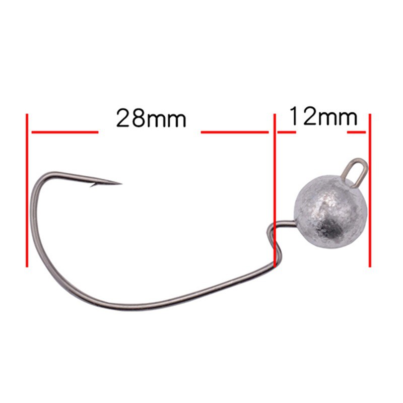 1Pcs Jig Head Fishing Hook Single Kail Pancing 3G 5G 7G 10G Ikan Kait Memancing Umpan Pancing Tackle