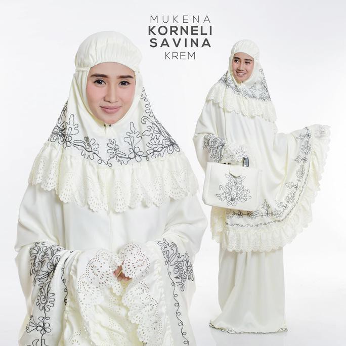 PRODUK TERBARU MUKENA SEMI SUTRA VELVET SAVINA DEWASA - PUTIH KEKINIAN MURAH GROSIR IMPORT ORIGINAL