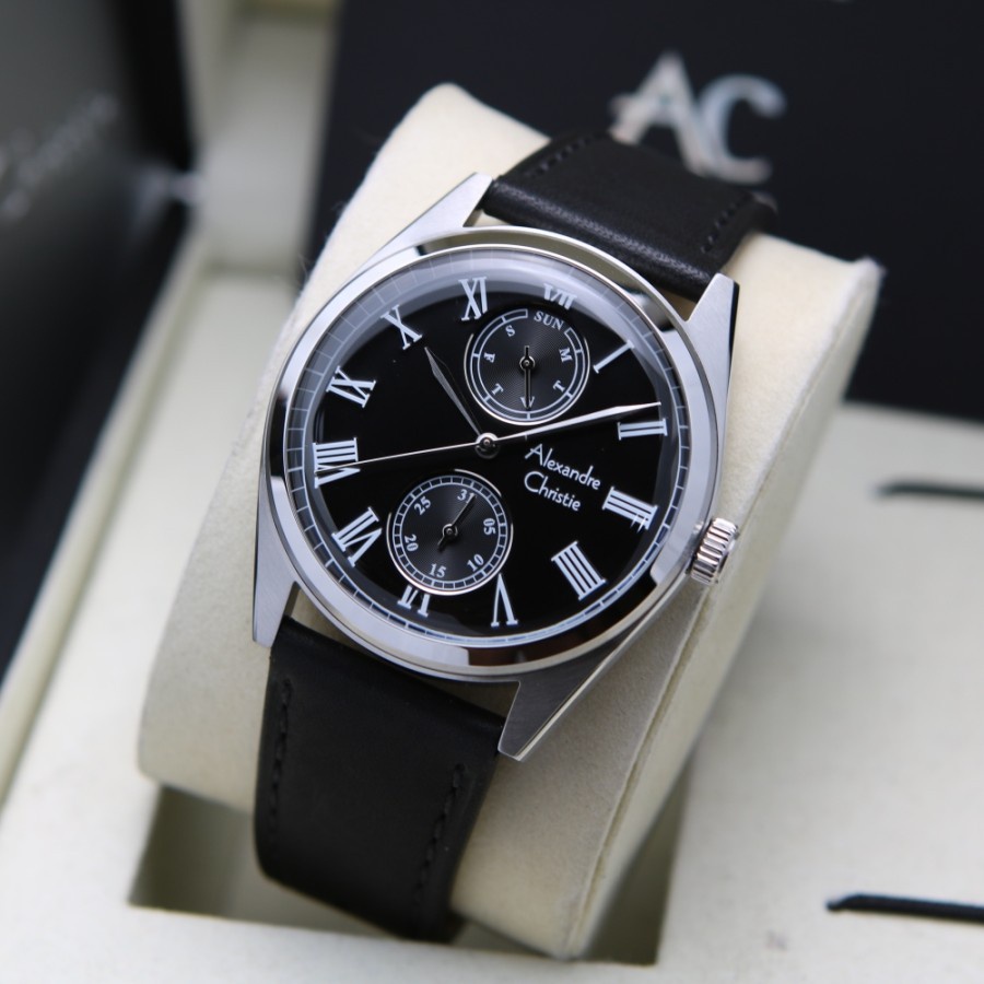 JAM TANGAN PRIA ALEXANDRE CHRISTIE AC 6578 LEATHER ORIGINAL GARANSI RESMI 1 TAHUN