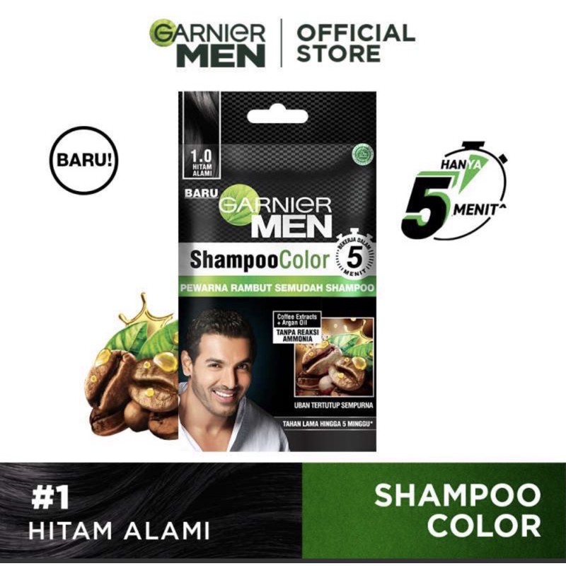 Jual Garnier Men Shampoo Color Pewarna Rambut [10ml + 10ml] Indonesia