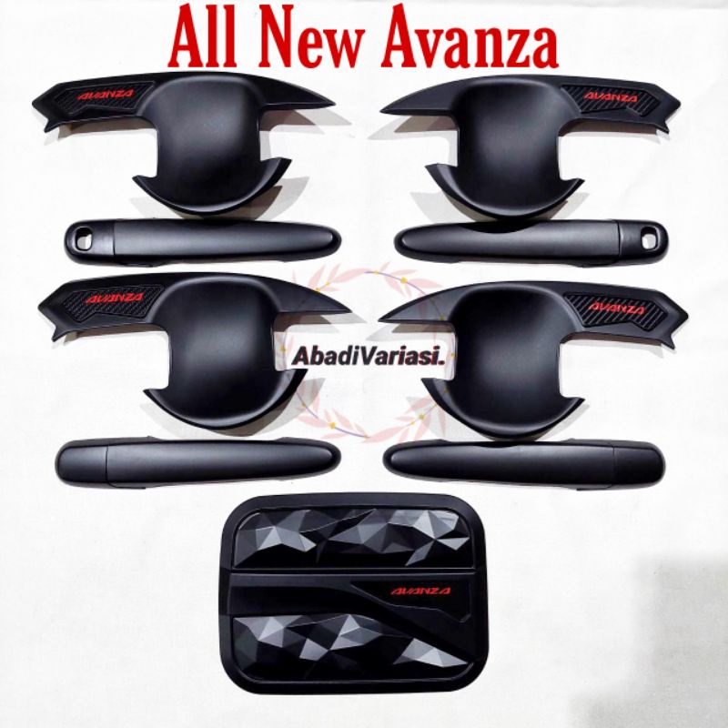 Paket Outer Handle Tank Cover Diamond All New Avanza Hitam