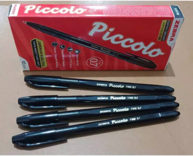 BALLPOINT PICCOLO 0.7 HITAM BULPEN PULPEN PEN