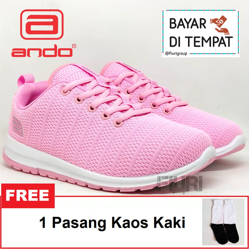 FIURI - ANDO ORIGINAL - REBECCA 37-40 PINK - SEPATU SNEAKERS SPORT KANVAS SOL KARET ANAK PEREMPUAN - SEPATU KETS FASHION TRENDY WANITA DEWASA - SEPATU OLAHRAGA LARI FITNES SENAM KERJA KULIAH BERTALI CEWEK MURAH PROMO DISKON BONUS KAOS KAKI