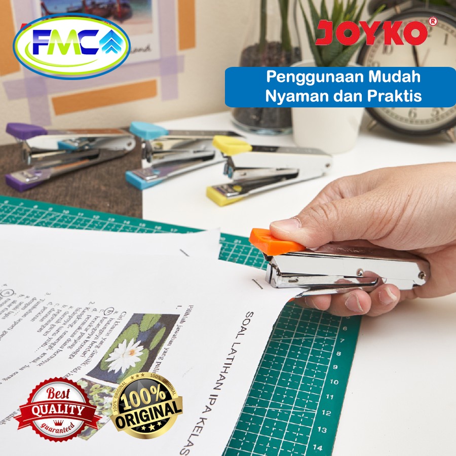 Staples Kecil Joyko Stapler Mini Stainless Steel Anti Karat Jepretan Kertas Dokumen Stepler Cekrekan Premium Praktis Murah Alat Tulis Kantor Sekolah