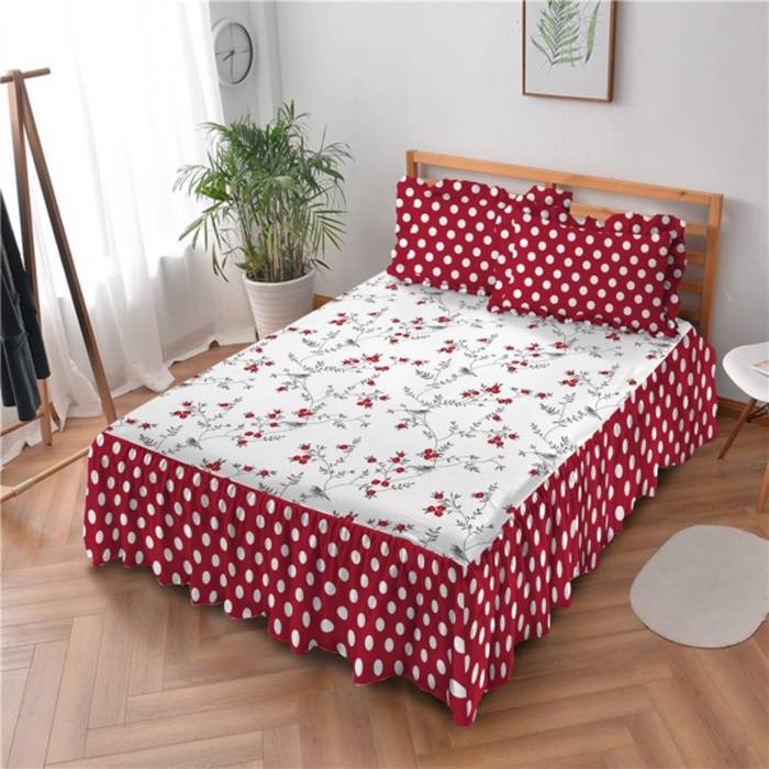 Kintakun - Sprei Rumbai Queen 160 Mirabelle D'Luxe Microfiber Putih (5in1) 39 cm 160 x 200 cm Putih