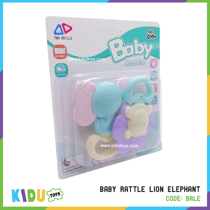 Mainan Anak Baby Rattle Lion Elephant Kidu Toys