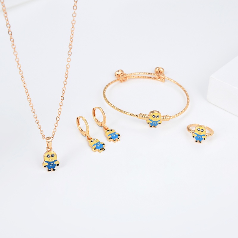 lavish jewelry 13s      cod set perhiasan titanium anak wanita anti lapis emas karat isi love silver
