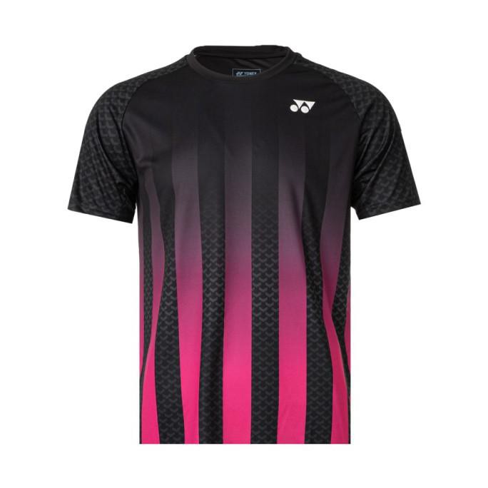 ORIGINAL  Kaos / T Shirt / Baju / Jersey Badminton YONEX 1807 - Original - Jet Black Pink, L