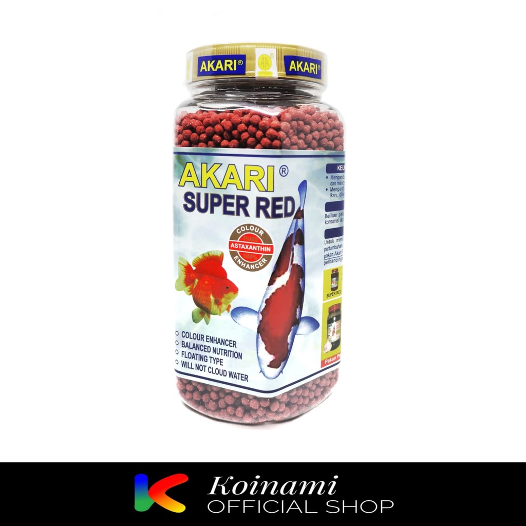 Akari Super Red 300gr / Makanan Ikan Koki / Makanan Ikan Koi / Makanan Ikan Komet