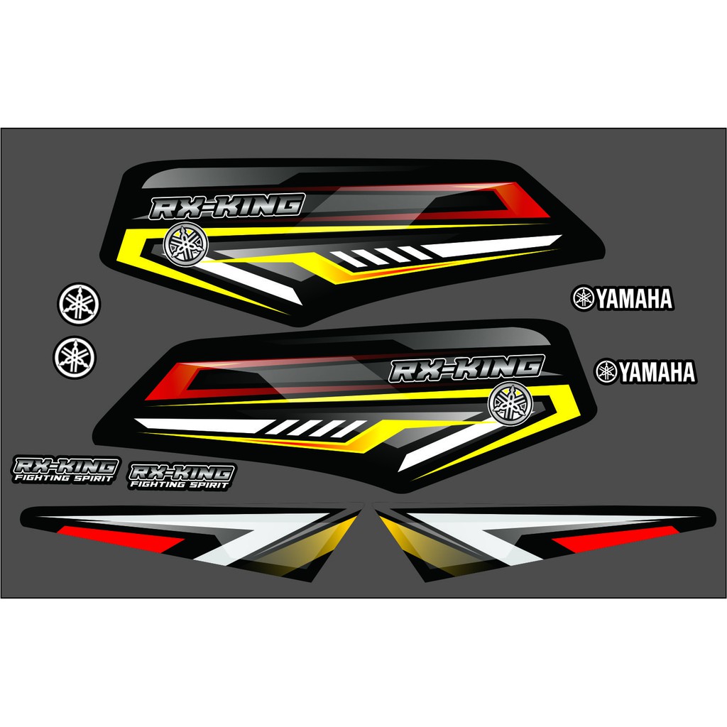 COD / VARIASI VARIASI STRIPING MOTIF RACING CUSTOM ART BUAT RX KING LIS STIKER