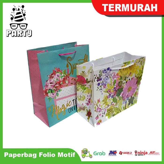 

Paper Bag Folio Motif / Tas Kertas / Bungkus Kemasan Pesta / Tas Tenteng
