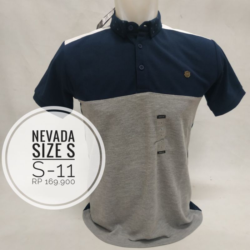 Kaos kerah pria Nevada size S lengan pendek original part 2