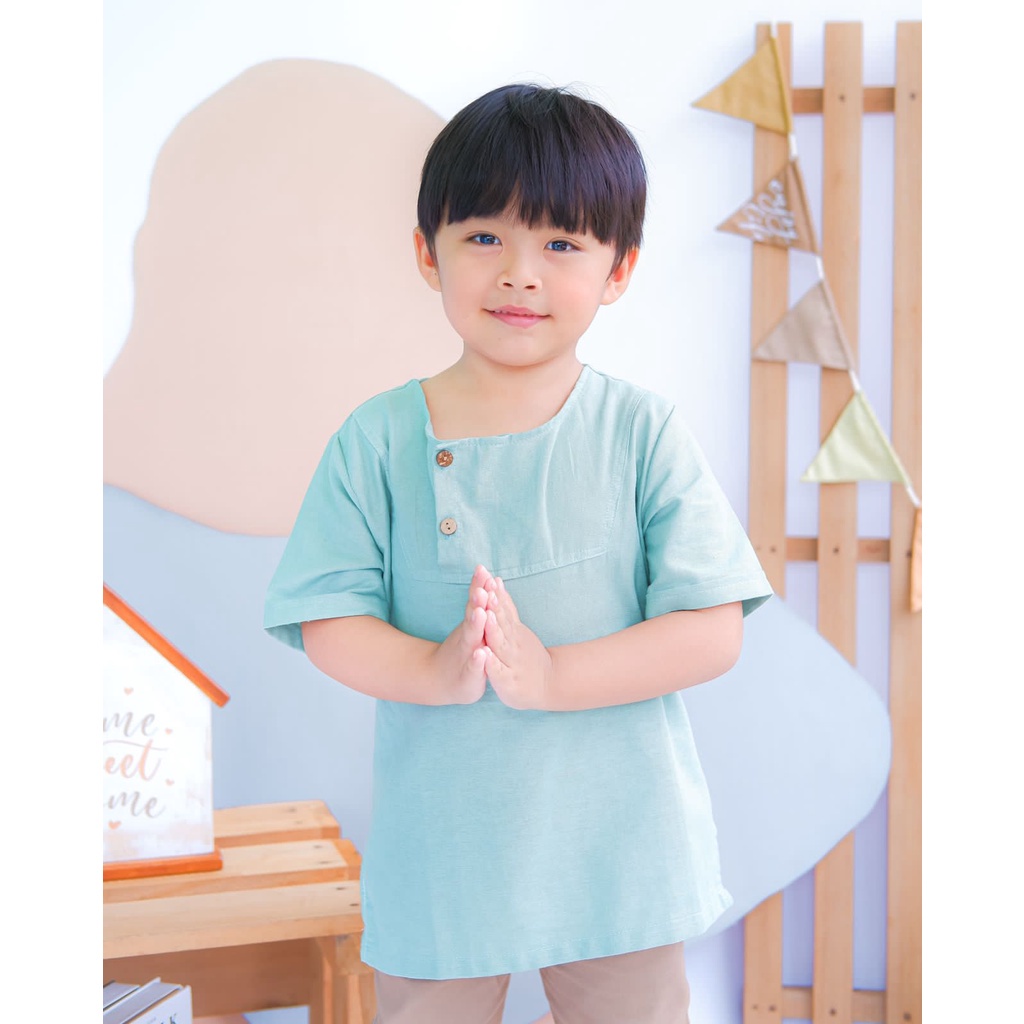 Koko Anak Noah Original Lucuna Linen Super Premium Koko Anak Laki-laki