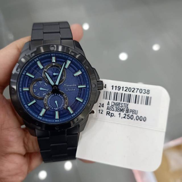 AC6538 Pria Hitam biru / AC 6538 Black Blue original