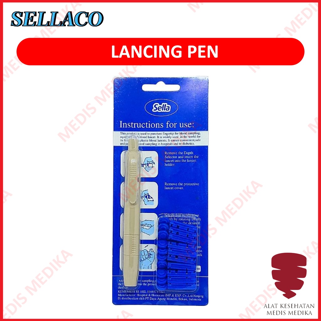 Lancing Pen Bekam Lancet Device Pena Jarum Tembak Alat Ambil Sample Darah