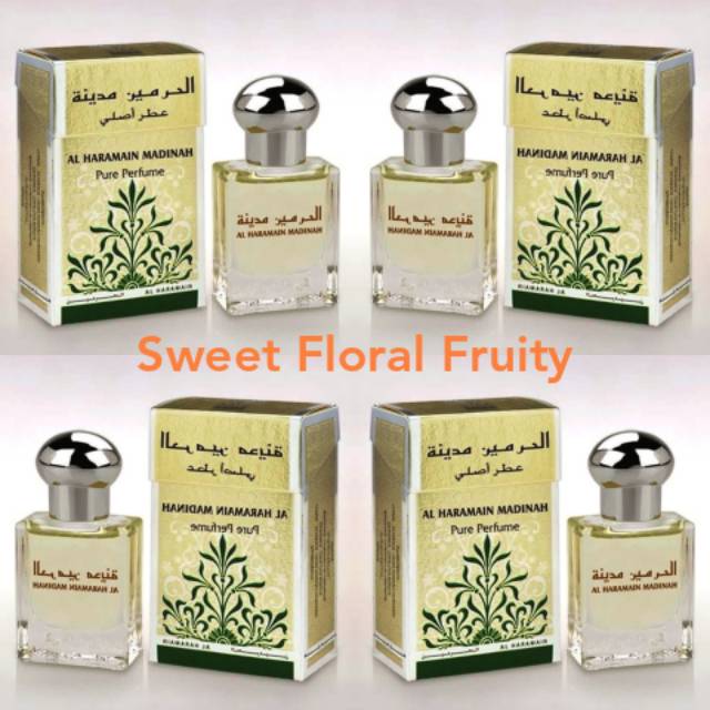 Parfum Al Haramain madinah  non alkohol 15 ml roll on original from dubai | Haramain madinah parfume aroma raudoh masjid nabawi | tahan lama